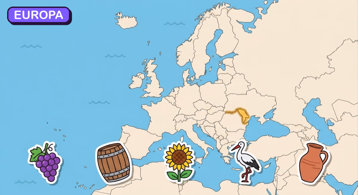 Mapa: Mołdawia na tle Europy